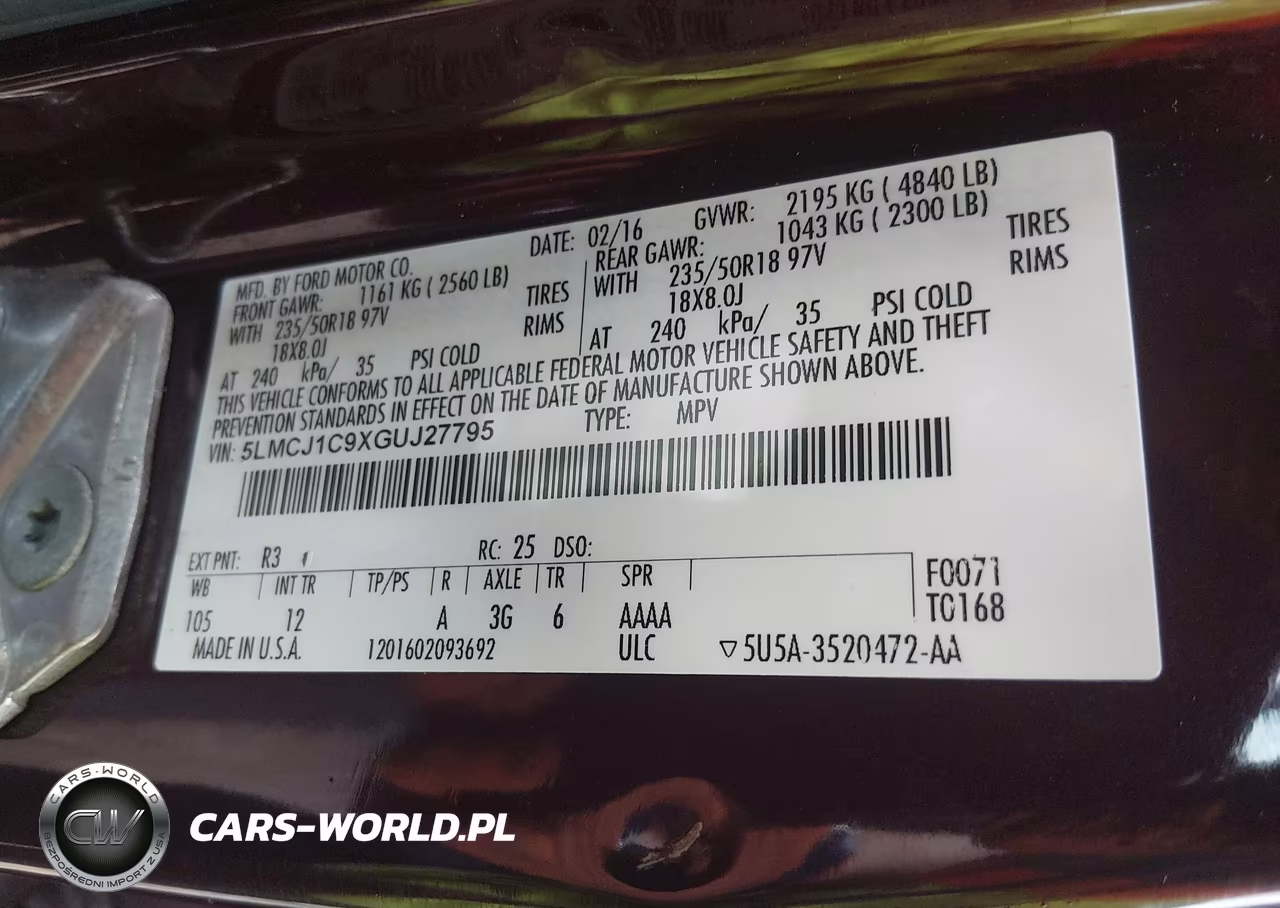 2016 Lincoln Mkc Premier VIN:5LMCJ1C9XGUJ27795 - 9