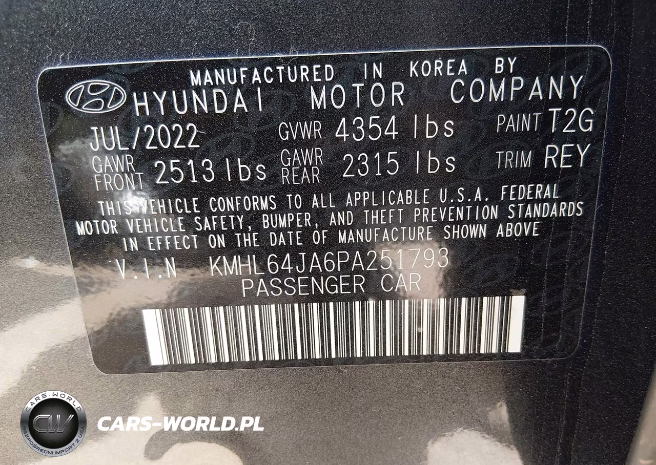 2023 Hyundai Sonata Sel VIN:KMHL64JA6PA251793 - 9