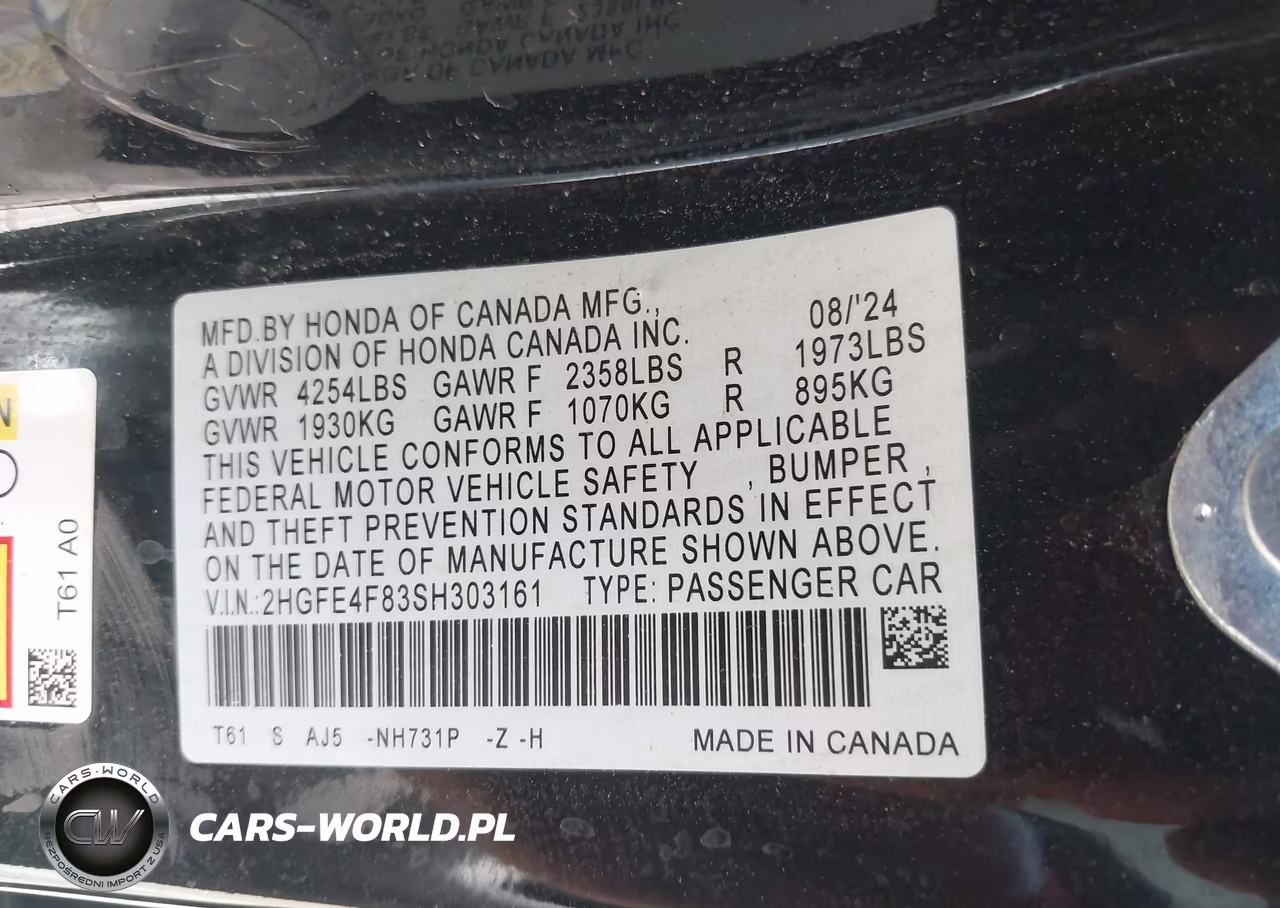 2025 Honda Civic Hybrid Sport-Sport Touring VIN:2HGFE4F83SH303161 - 9