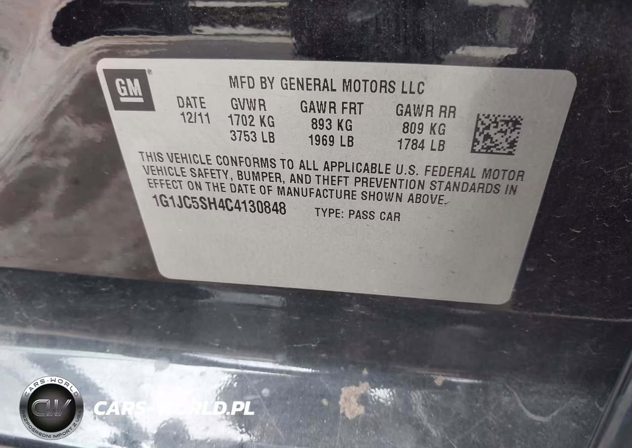 2012 Chevrolet Sonic 2Lt VIN:1G1JC5SH4C4130848 - 9