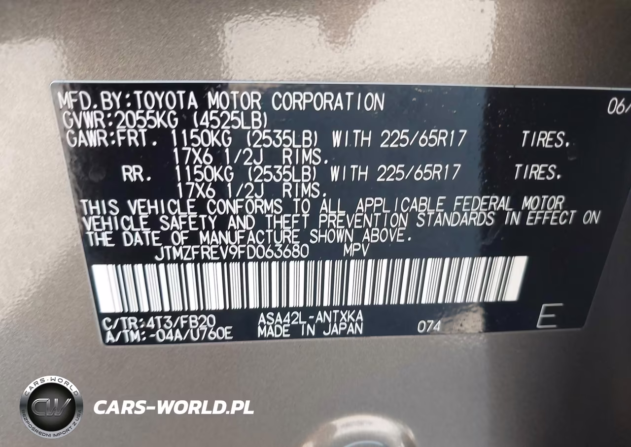 2015 Toyota Rav4 Le VIN:JTMZFREV9FD063680 - 9