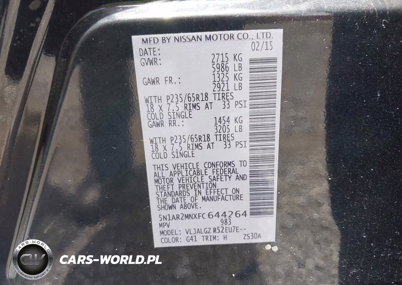 2015 Nissan Pathfinder Sl VIN:5N1AR2MNXFC644264 - 9