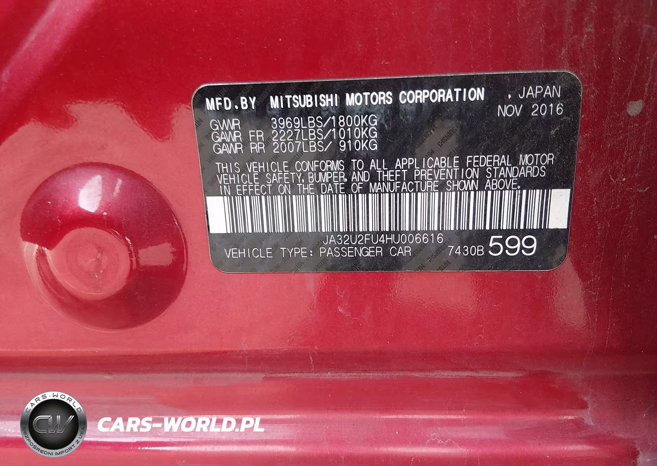 2017 Mitsubishi Lancer Es VIN:JA32U2FU4HU006616 - 9