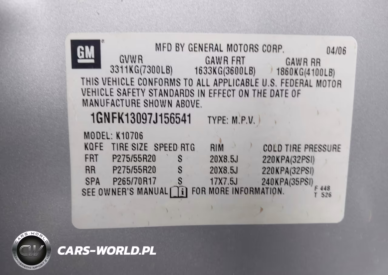 2007 Chevrolet Tahoe Ltz VIN:1GNFK13097J156541 - 9