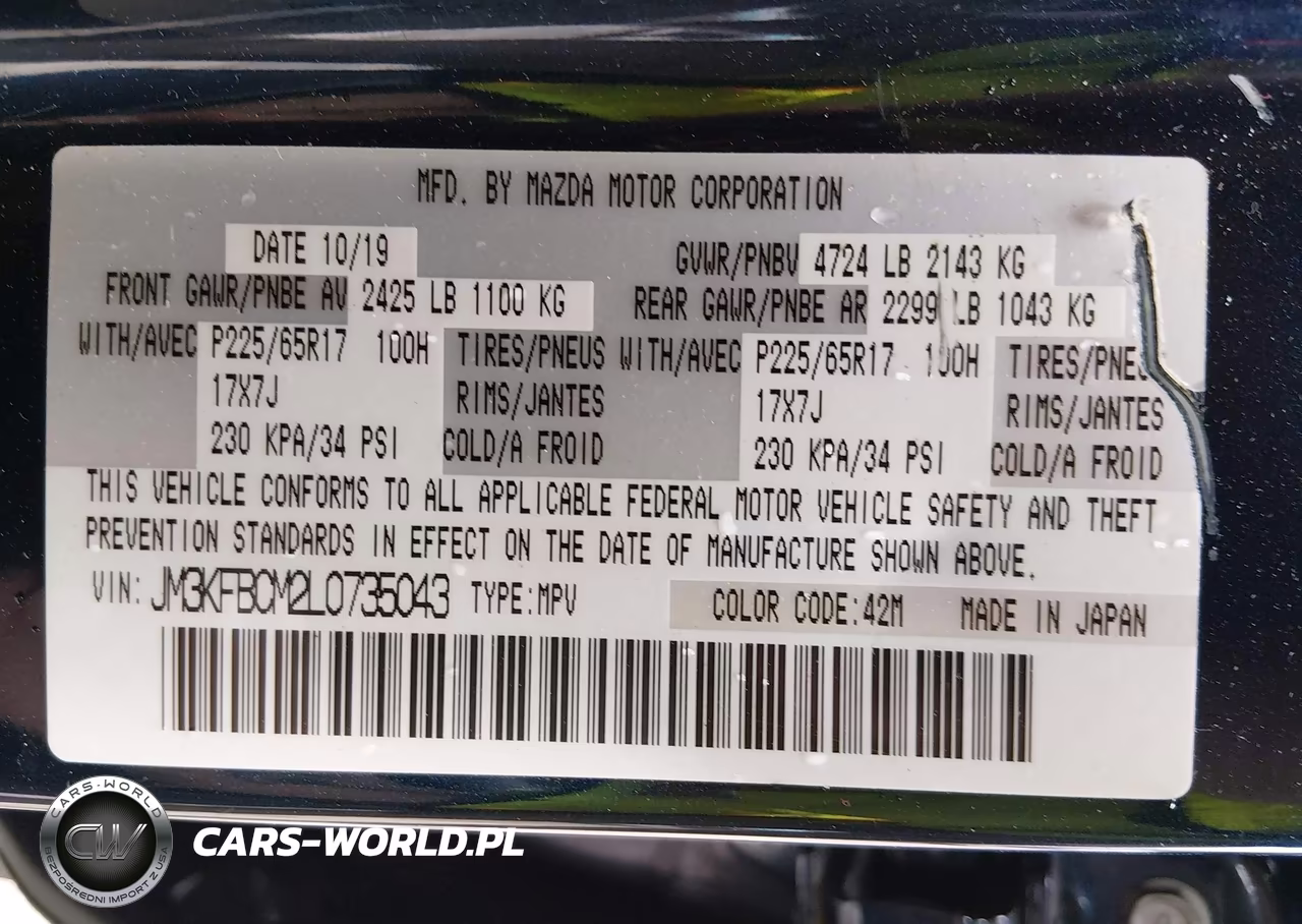 2020 Mazda Cx-5 Touring VIN:JM3KFBCM2L0735043 - 9