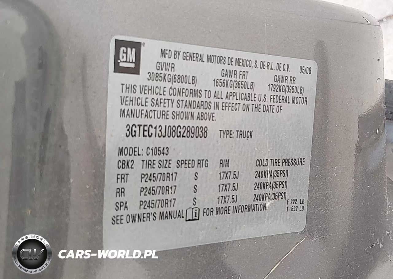2008 GMC Sierra 1500 Sle1 VIN:3GTEC13J08G289038 - 9