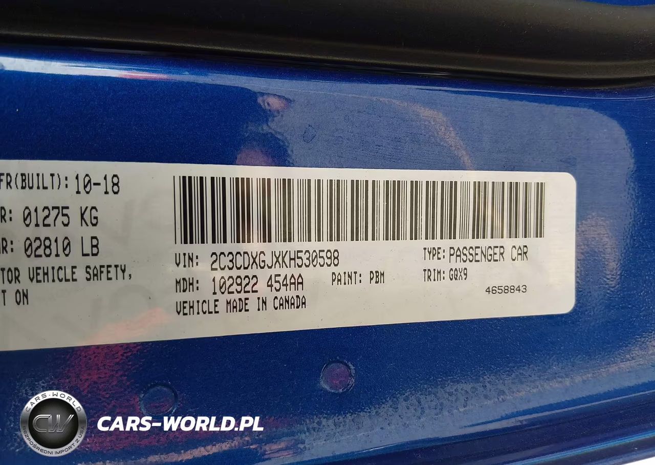 2019 Dodge Charger Scat Pack Rwd VIN:2C3CDXGJXKH530598 - 9