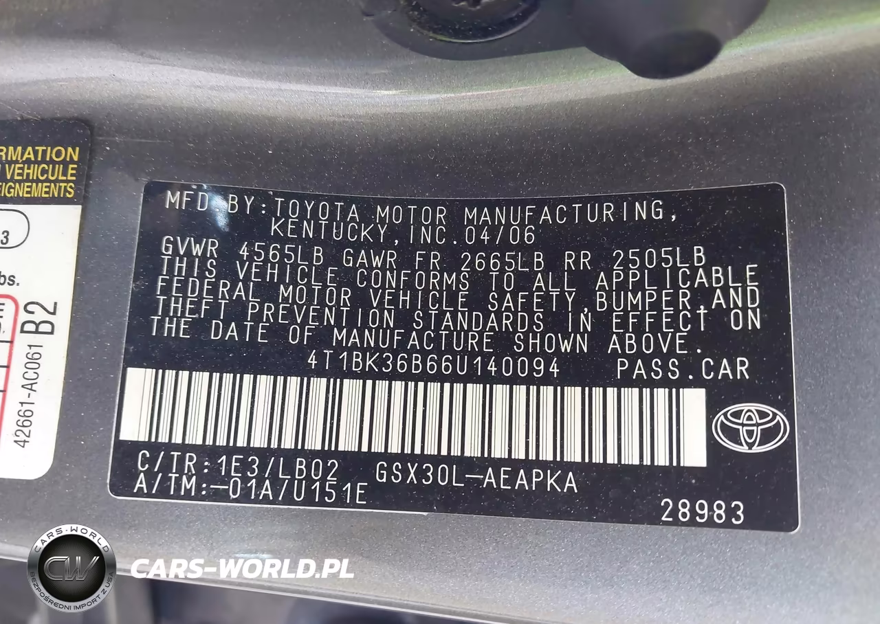 2006 Toyota Avalon Limited VIN:4T1BK36B66U140094 - 9