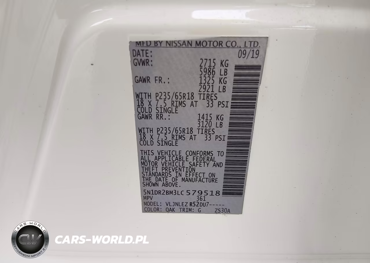 2020 Nissan Pathfinder Sv 4Wd VIN:5N1DR2BM3LC579518 - 9