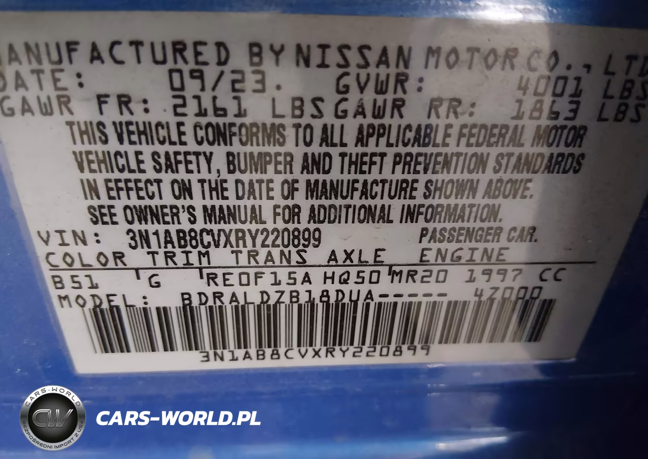 2024 Nissan Sentra Sv Xtronic Cvt VIN:3N1AB8CVXRY220899 - 9