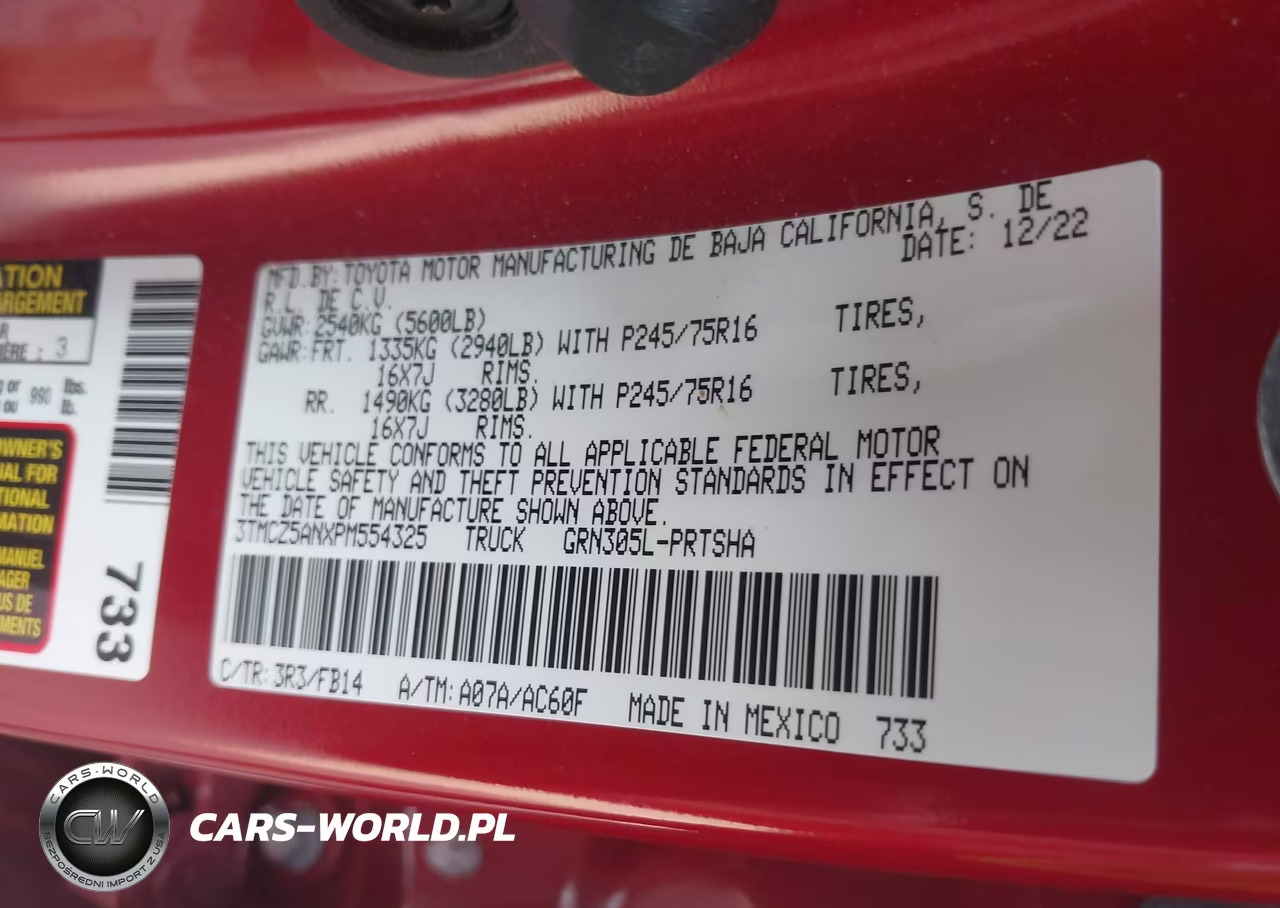 2023 Toyota Tacoma Sr V6 VIN:3TMCZ5ANXPM554325 - 9