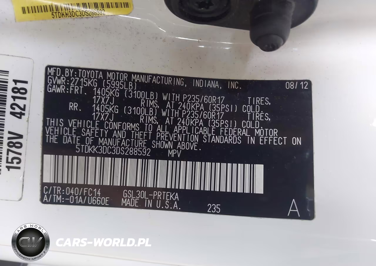 2013 Toyota Sienna Le V6 8 Passenger VIN:5TDKK3DC3DS288592 - 9
