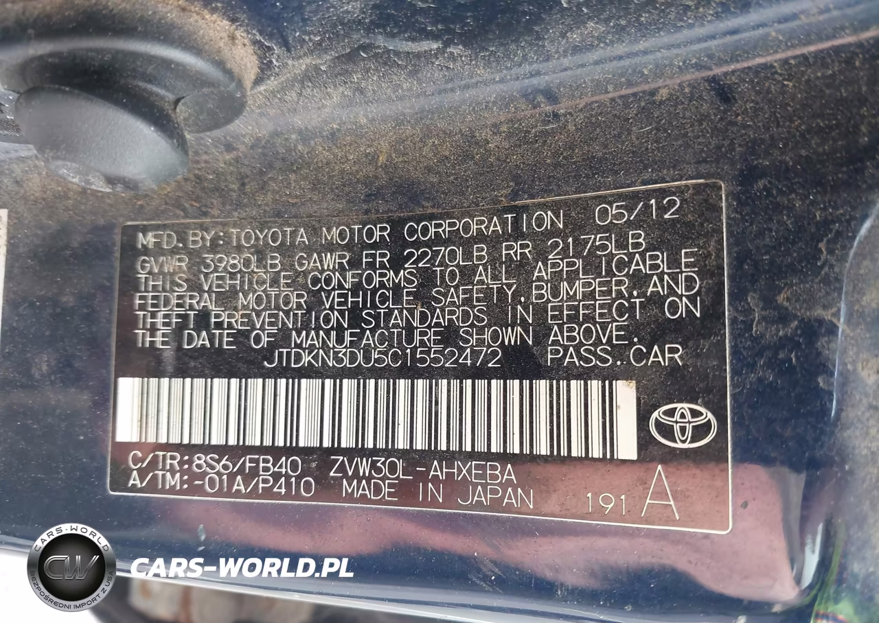 2012 Toyota Prius Three VIN:JTDKN3DU5C1552472 - 9