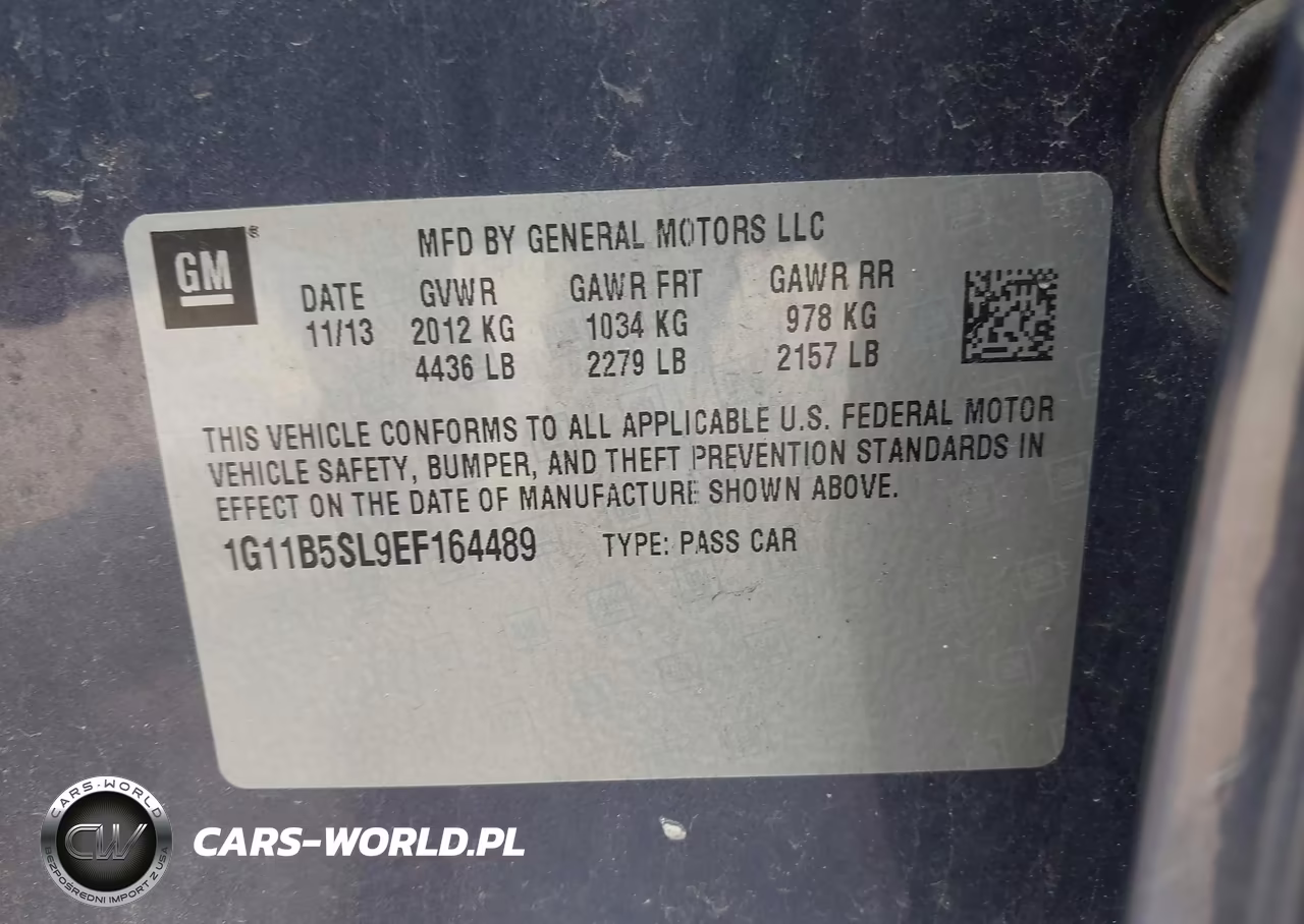 2014 Chevrolet Malibu 1Ls VIN:1G11B5SL9EF164489 - 9