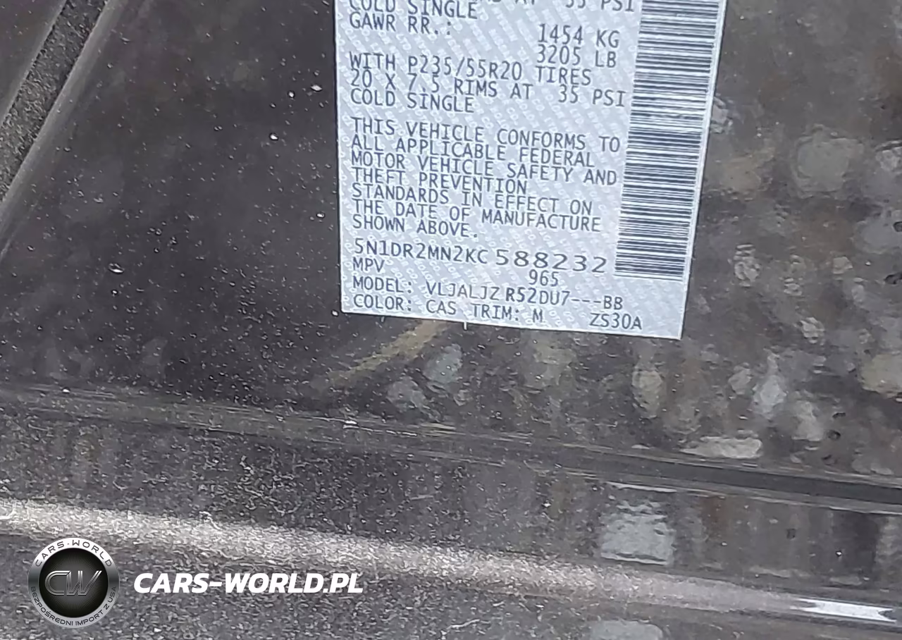 2019 Nissan Pathfinder Platinum VIN:5N1DR2MN2KC588232 - 9