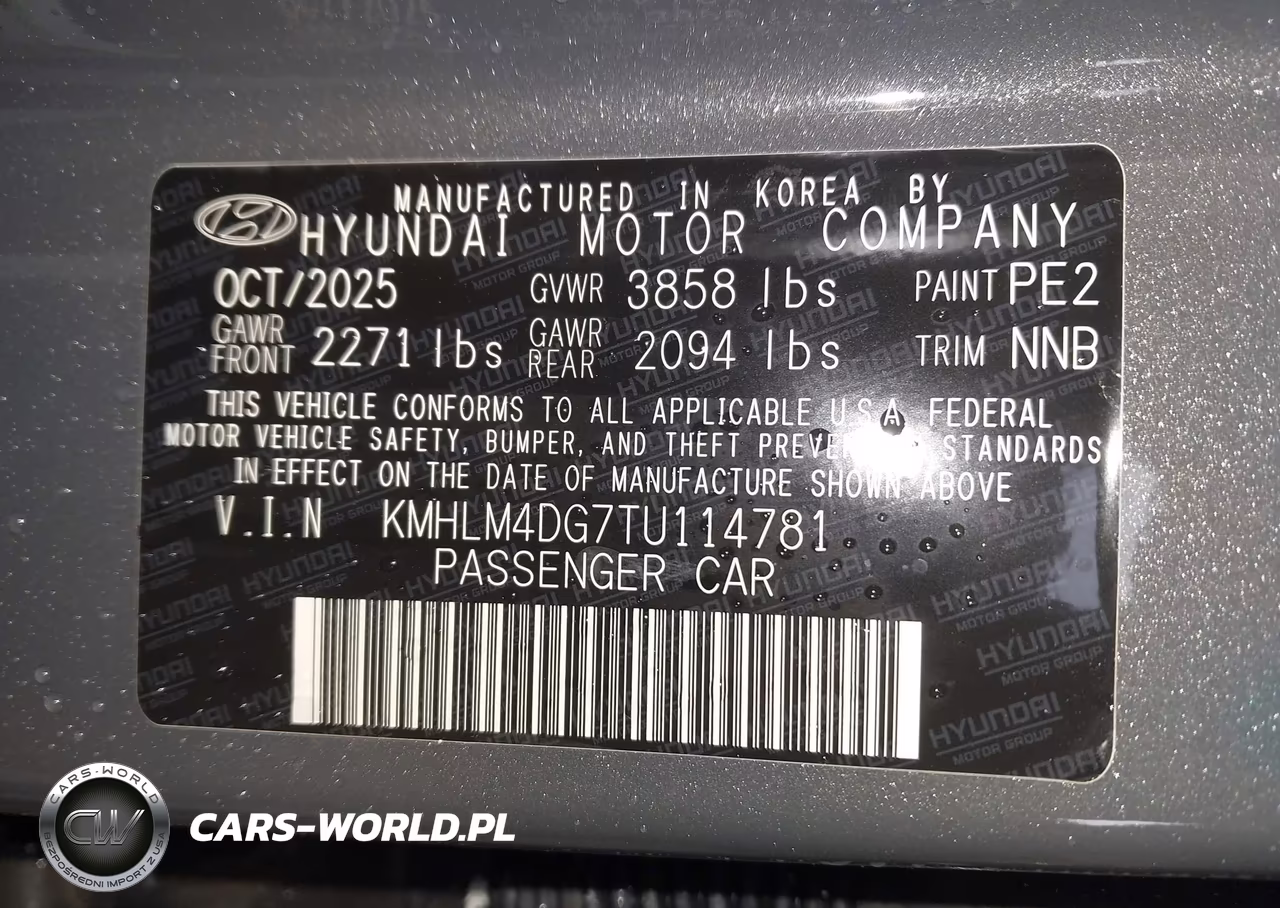 2026 Hyundai Elantra Sel Sport VIN:KMHLM4DG7TU114781 - 9