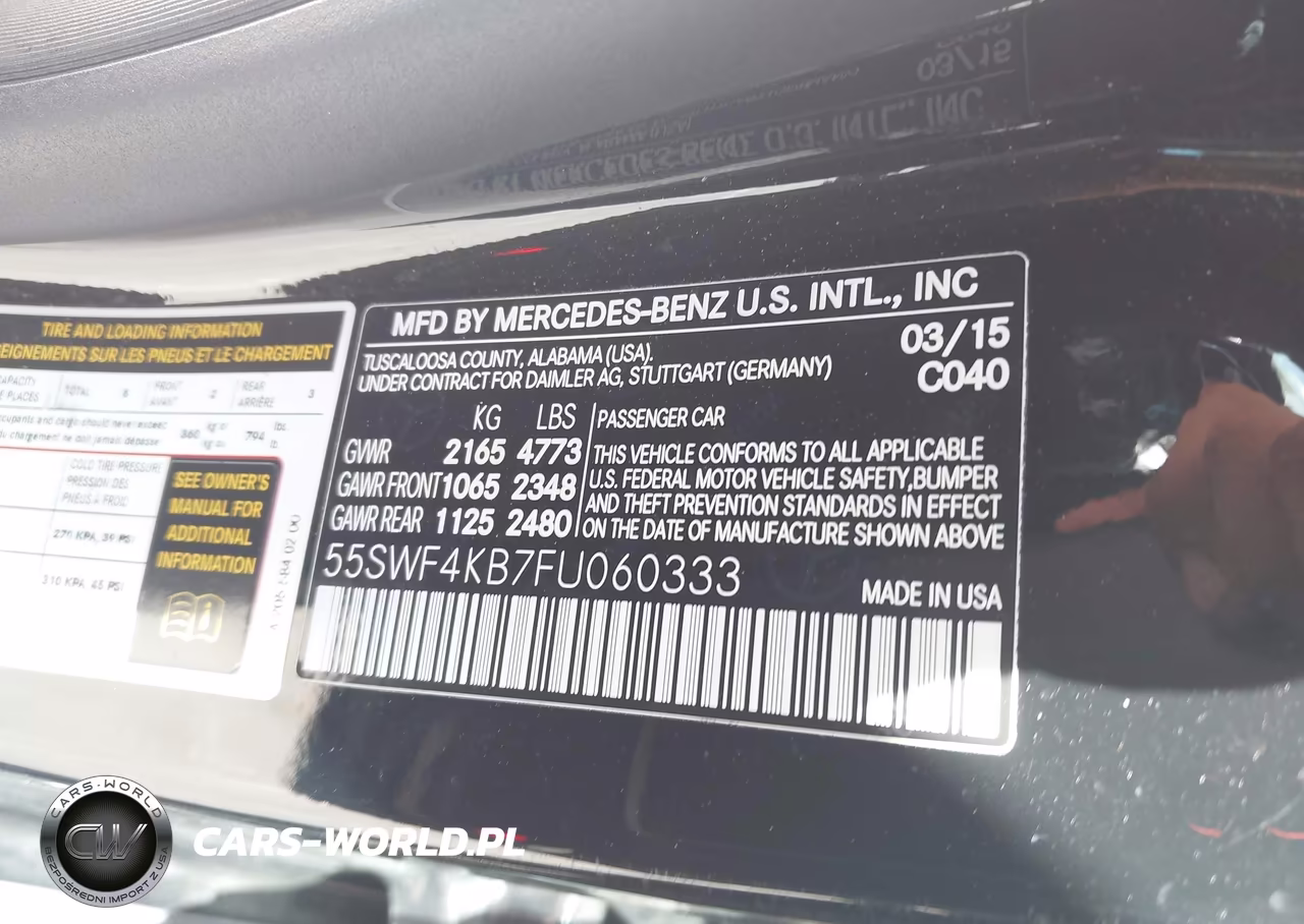 2015 Mercedes-Benz C 300 4Matic VIN:55SWF4KB7FU060333 - 9
