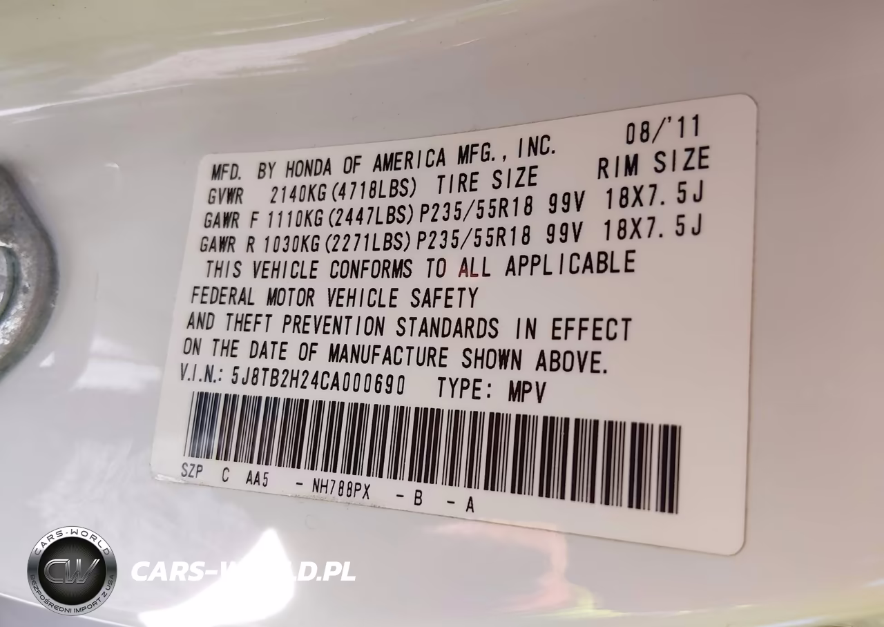 2012 Acura Rdx VIN:5J8TB2H24CA000690 - 9