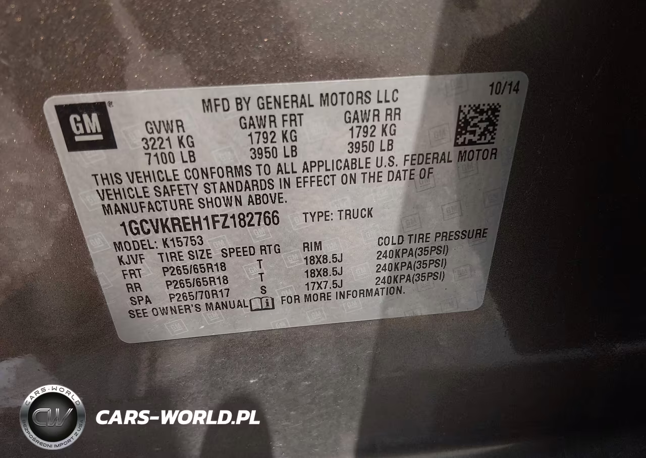 2015 Chevrolet Silverado 1500 Lt VIN:1GCVKREH1FZ182766 - 9