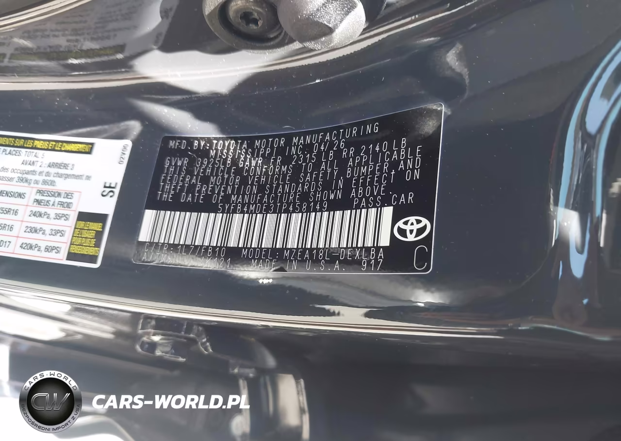 2026 Toyota Corolla Le VIN:5YFB4MDE3TP458149 - 9