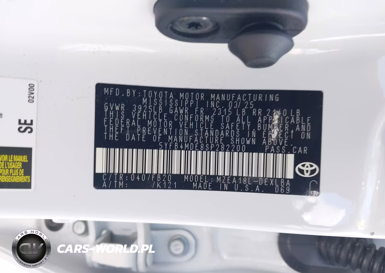 2025 Toyota Corolla Le VIN:5YFB4MDE8SP282200 - 9