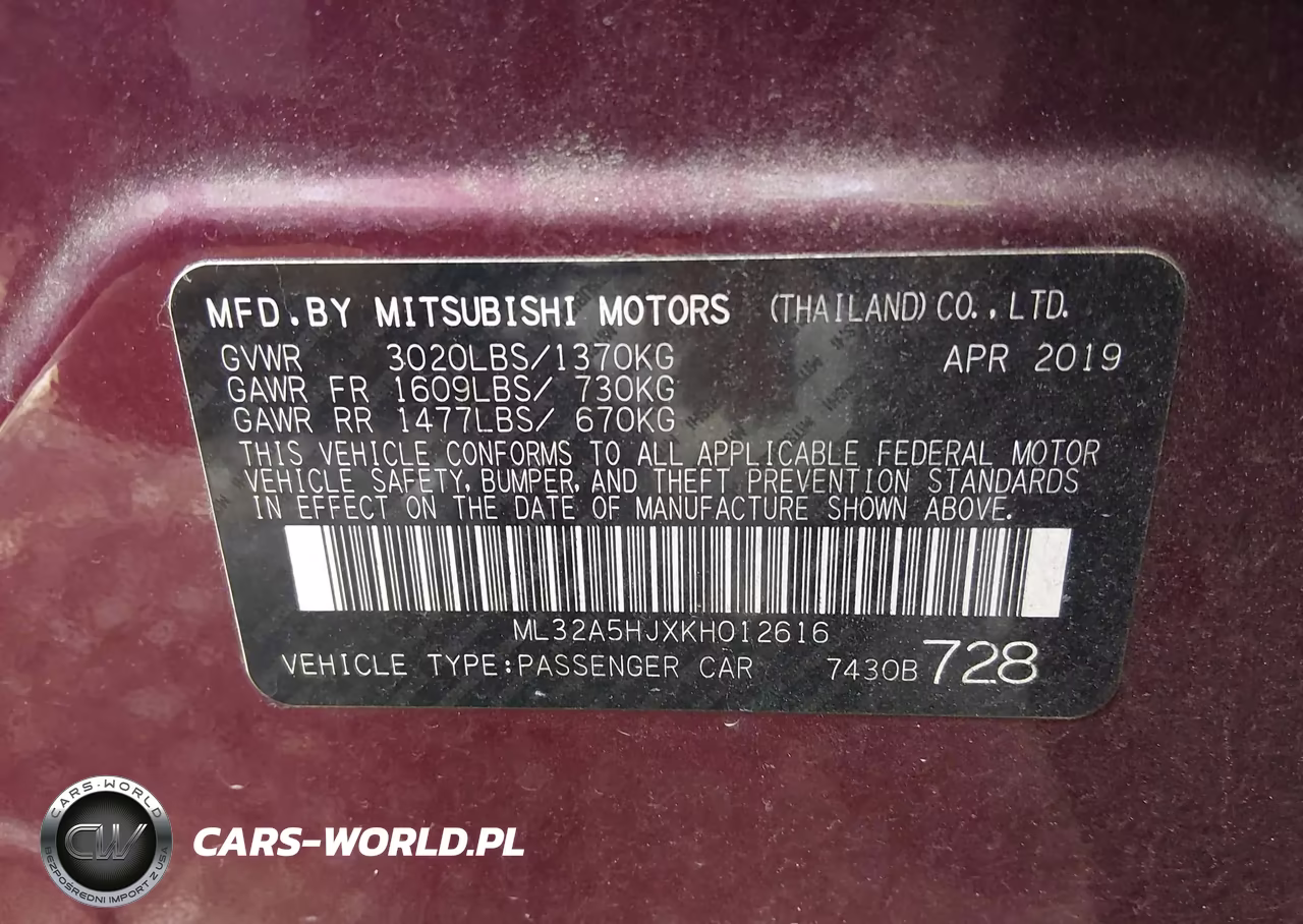 2019 Mitsubishi Mirage Le VIN:ML32A5HJXKH012616 - 9