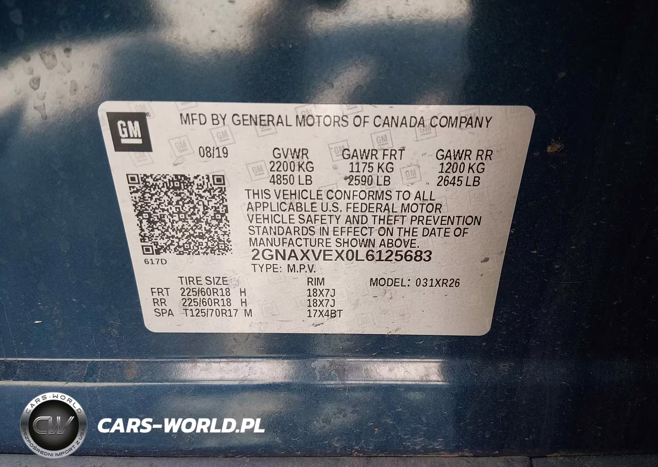2020 Chevrolet Equinox Awd Lt 2.0L Turbo VIN:2GNAXVEX0L6125683 - 9