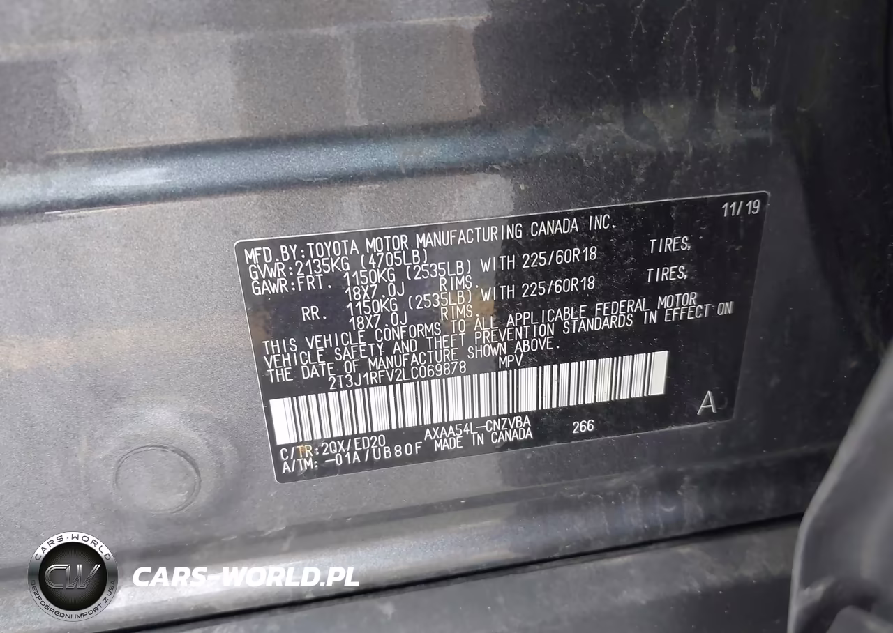 2020 Toyota Rav4 Trd Off-Road VIN:2T3J1RFV2LC069878 - 9