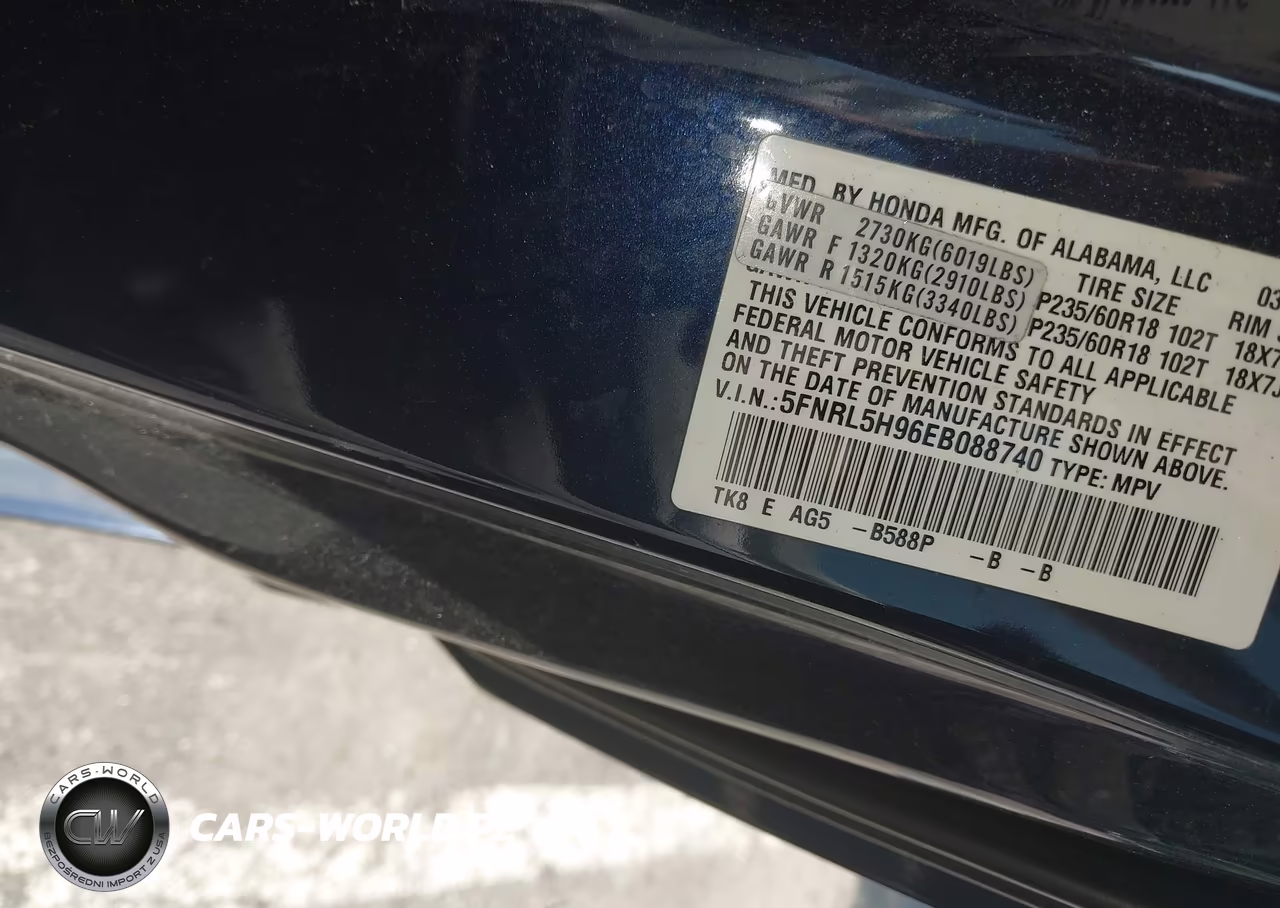 2014 Honda Odyssey Touring VIN:5FNRL5H96EB088740 - 9