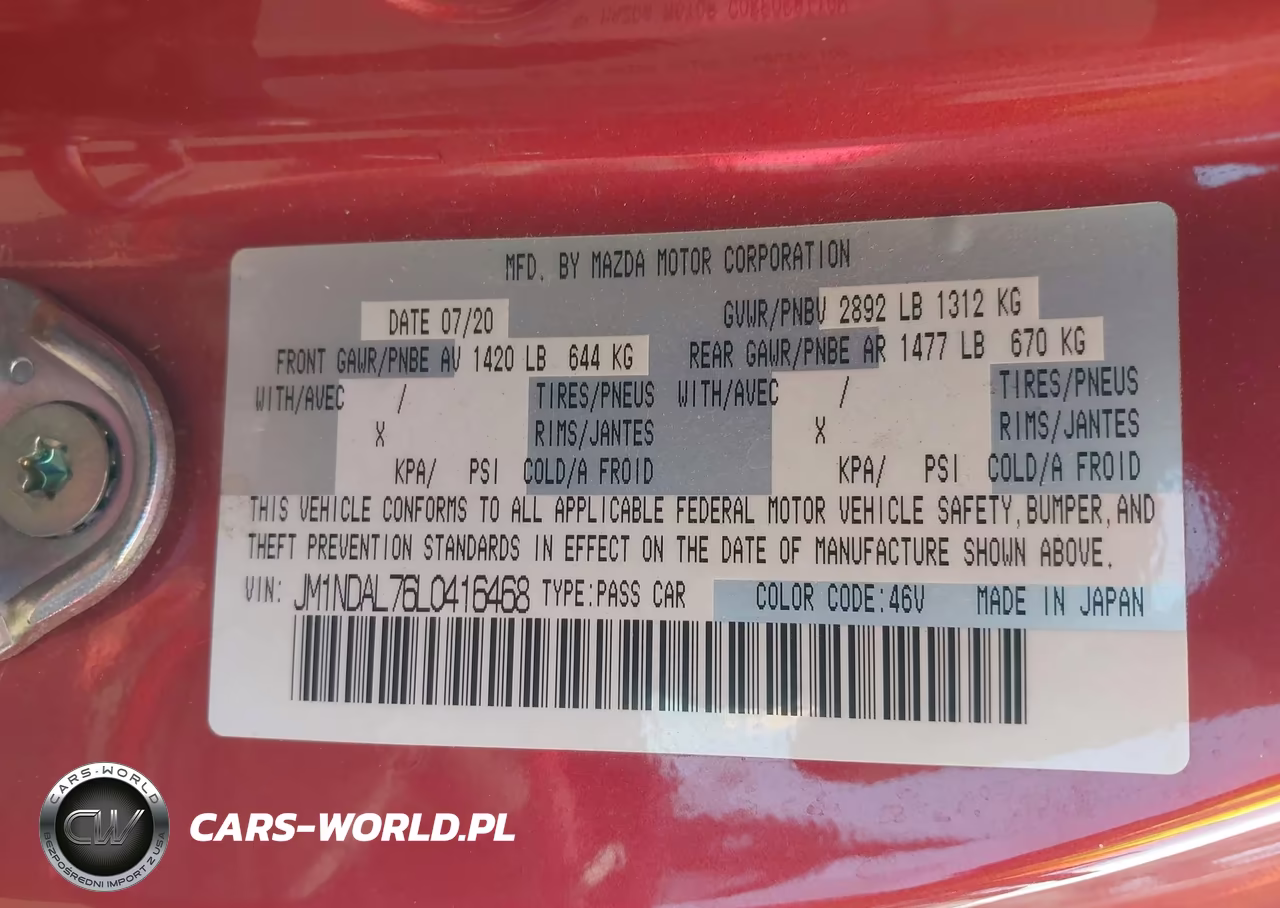 2020 Mazda Mx-5 Miata Rf Club VIN:JM1NDAL76L0416468 - 9