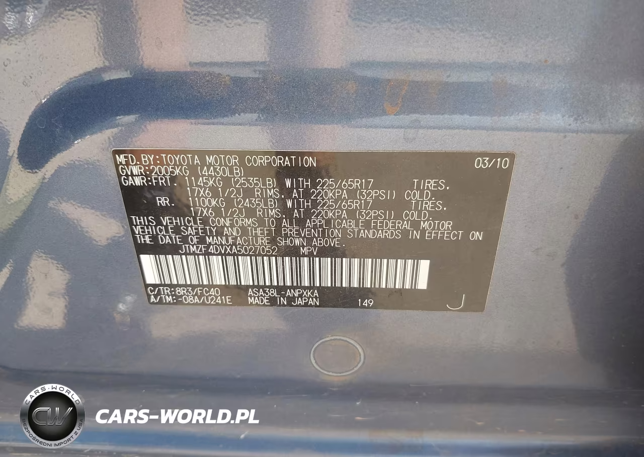 2010 Toyota Rav4 VIN:JTMZF4DVXA5027052 - 9