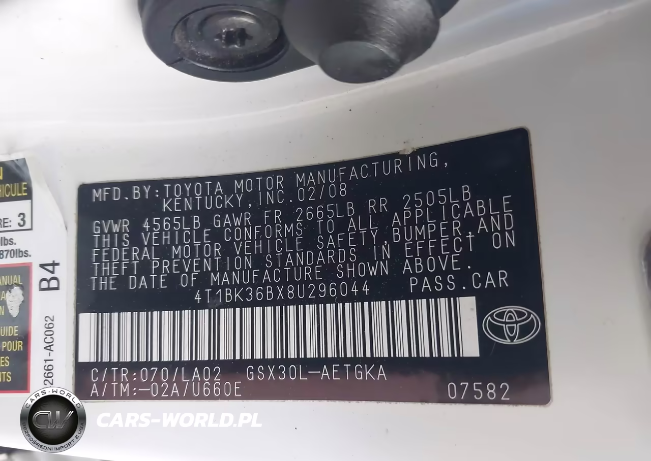 2008 Toyota Avalon Xls VIN:4T1BK36BX8U296044 - 9