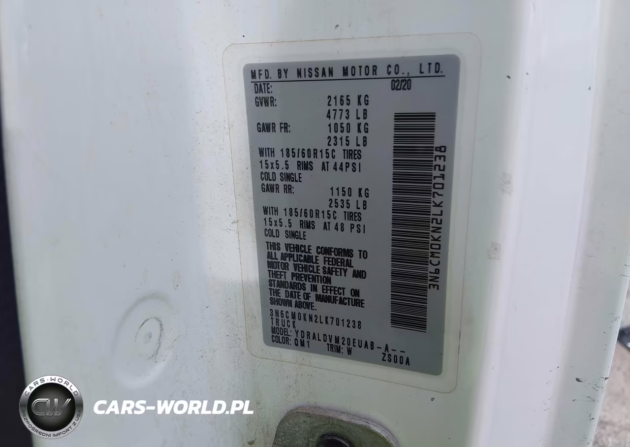 2020 Nissan Nv200 Cargo S Xtronic Cvt VIN:3N6CM0KN2LK701238 - 9