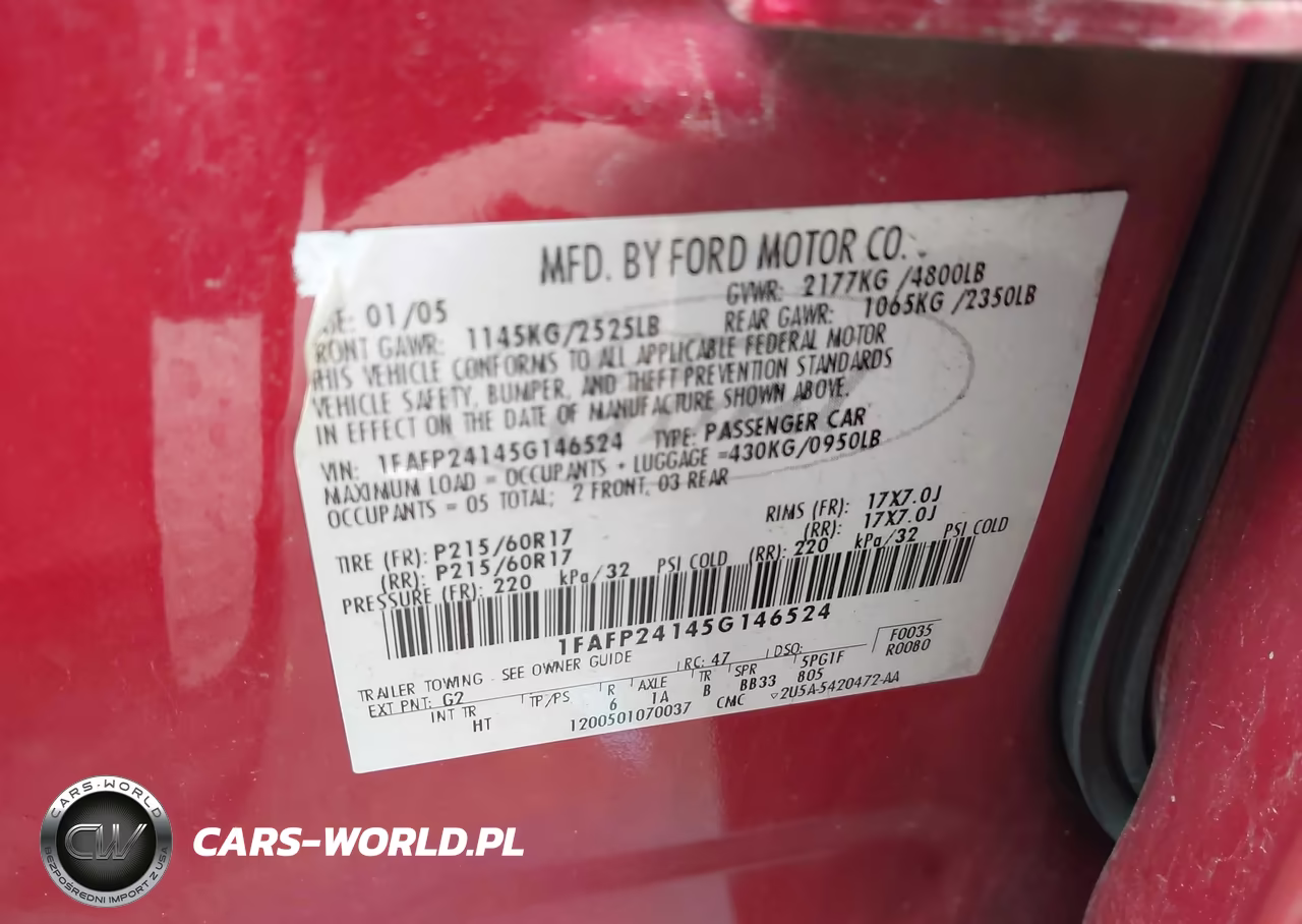 2005 Ford Five Hundred Sel VIN:1FAFP24145G146524 - 9