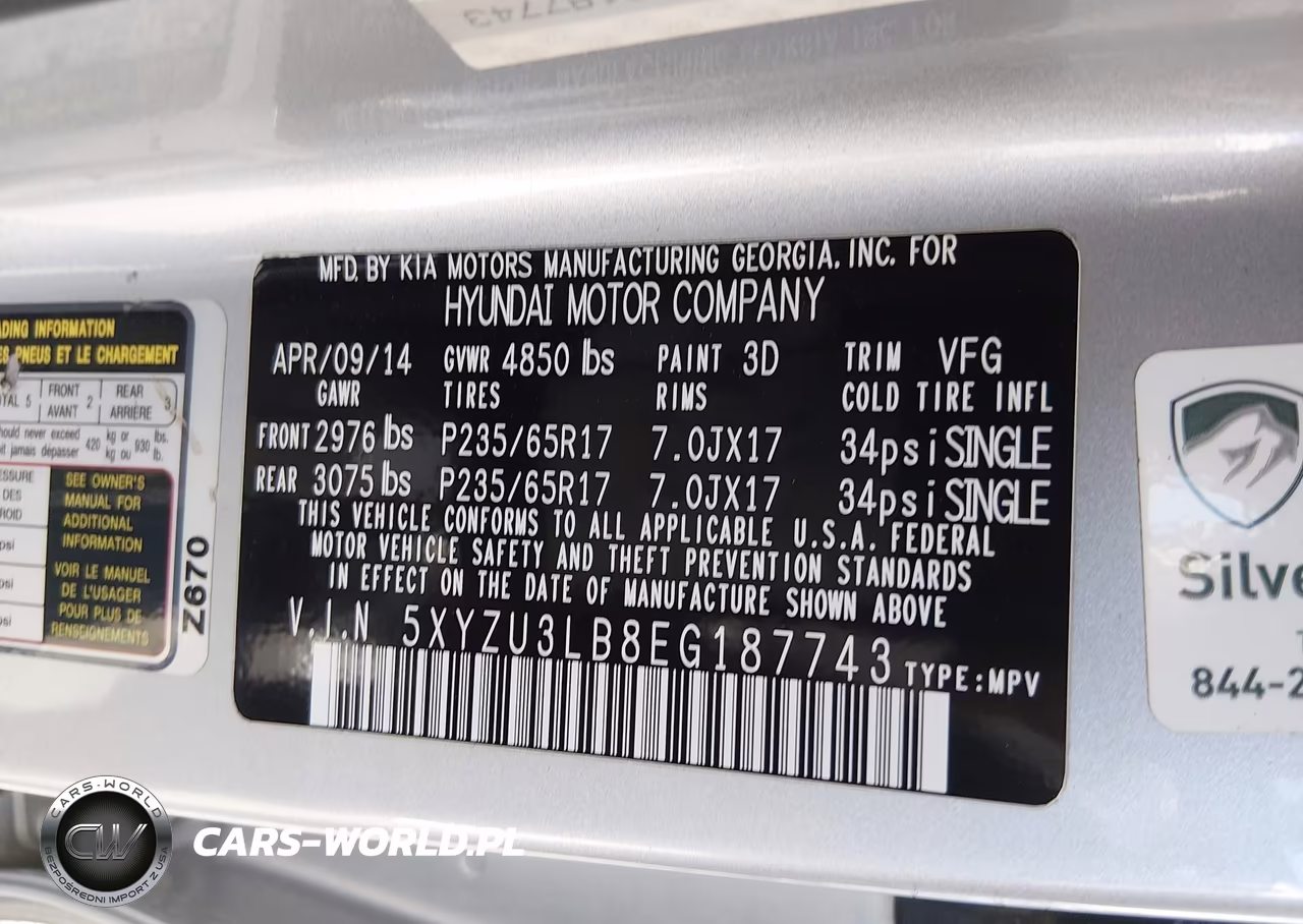 2014 Hyundai Santa Fe Sport 2.4L VIN:5XYZU3LB8EG187743 - 9