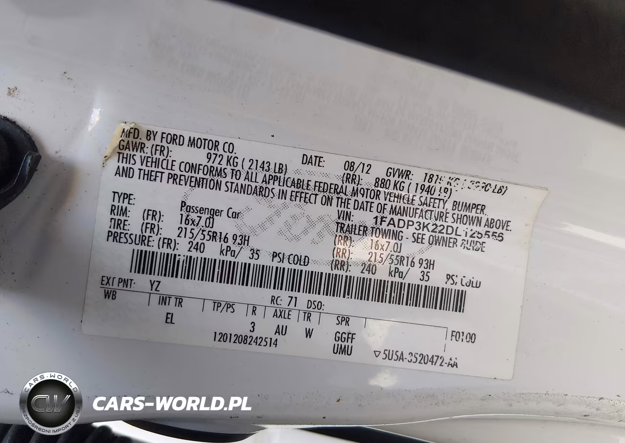 2013 Ford Focus Se VIN:1FADP3K22DL125556 - 9