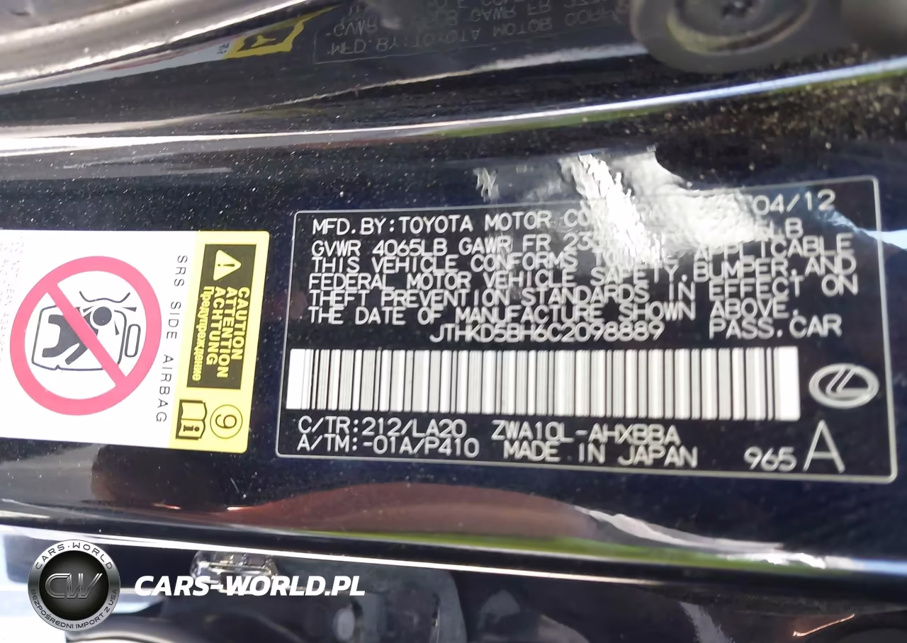 2012 Lexus Ct 200H Premium VIN:JTHKD5BH6C2098889 - 9