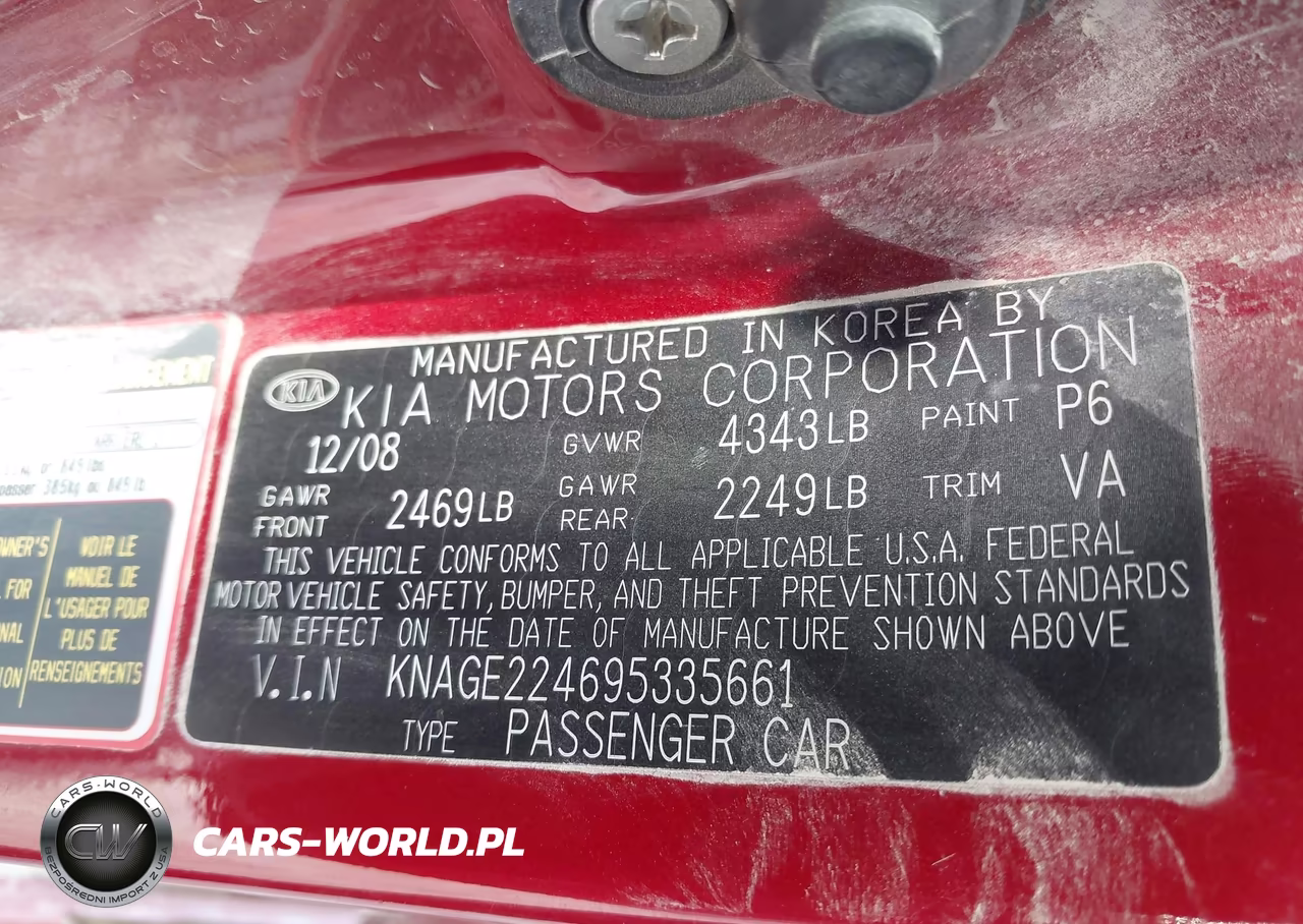 2009 Kia Optima Sx V6 VIN:KNAGE224695335661 - 9