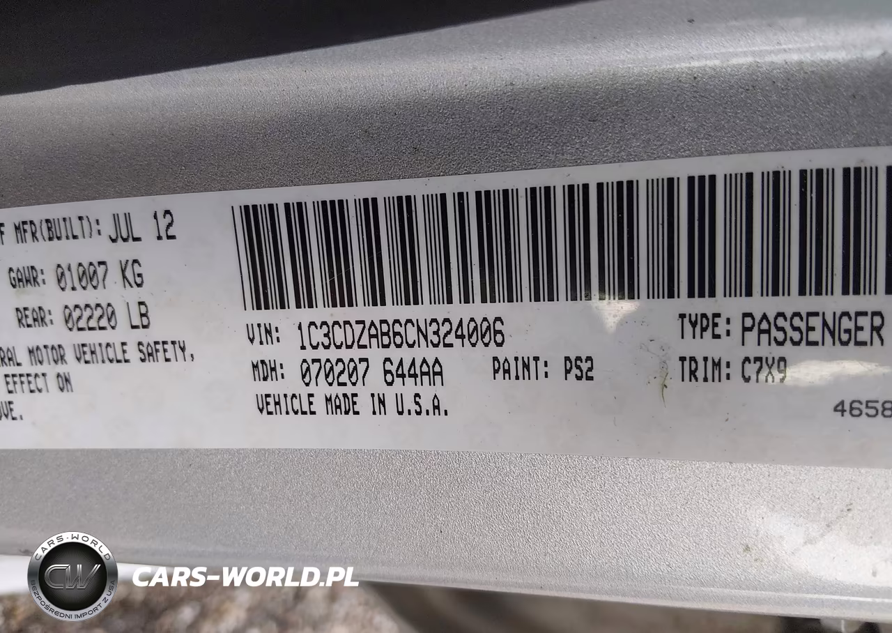 2012 Dodge Avenger Se VIN:1C3CDZAB6CN324006 - 9