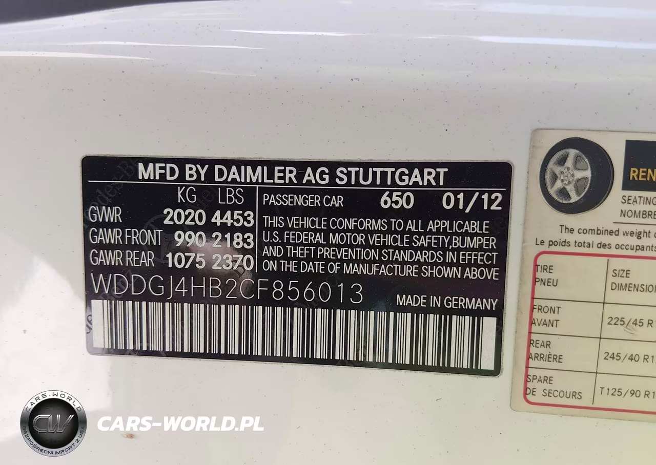 2012 Mercedes-Benz C 250 VIN:WDDGJ4HB2CF856013 - 9