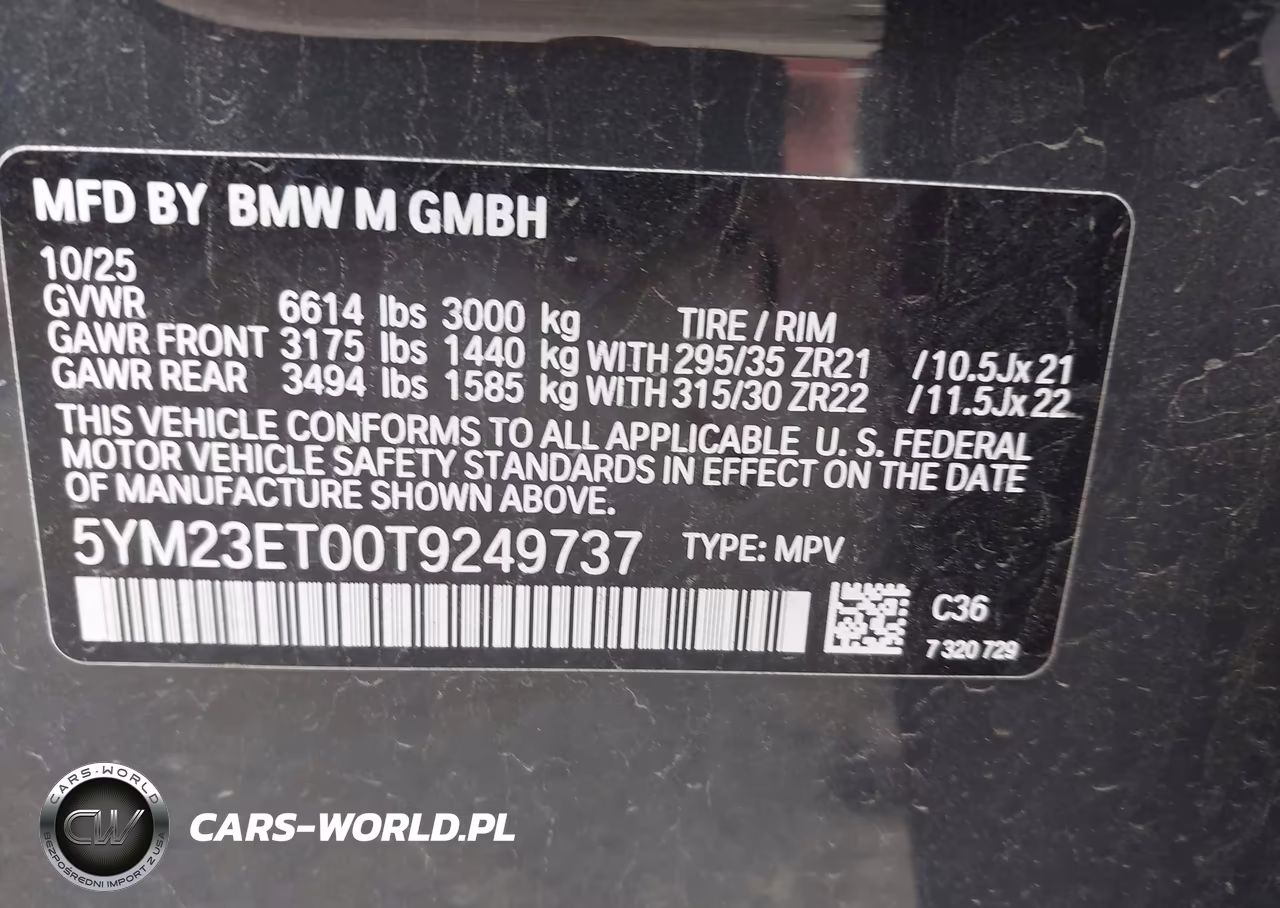 2026 BMW X6 M Competition VIN:5YM23ET00T9249737 - 9