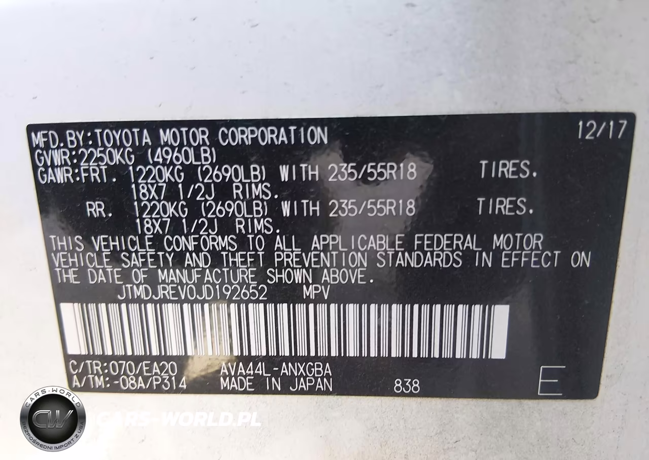 2018 Toyota Rav4 Hybrid Limited VIN:JTMDJREV0JD192652 - 9
