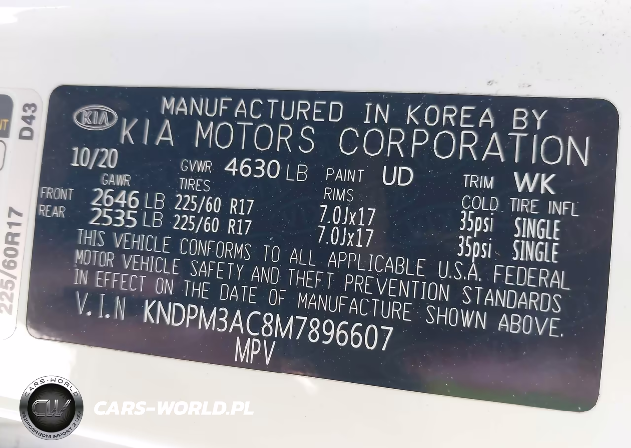 2021 Kia Sportage Lx VIN:KNDPM3AC8M7896607 - 9