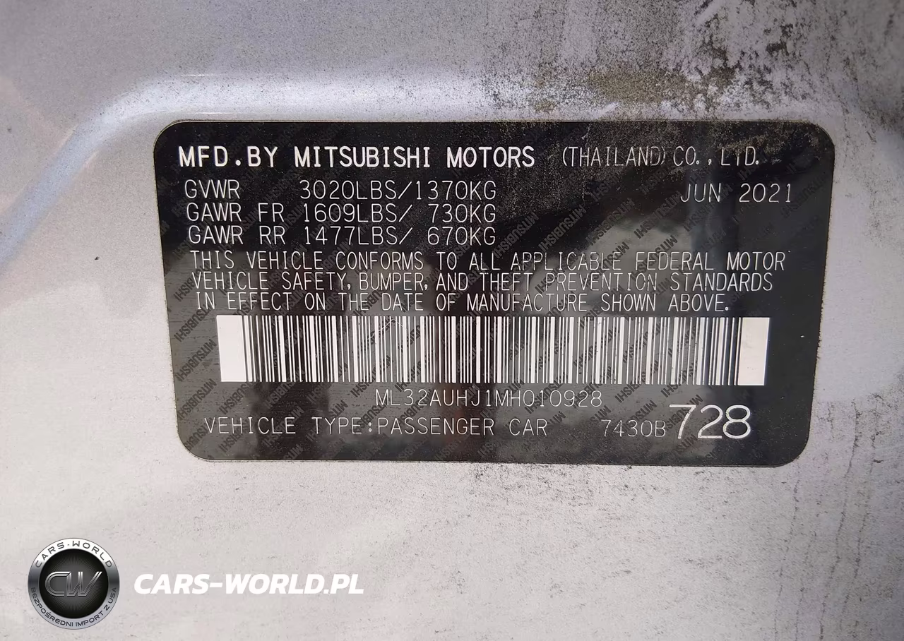 2021 Mitsubishi Mirage Es VIN:ML32AUHJ1MH010928 - 9