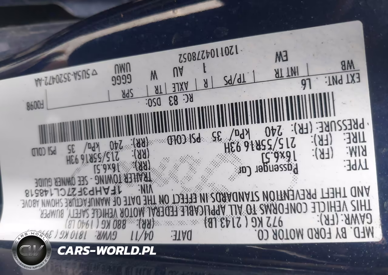 2012 Ford Focus Se VIN:1FAHP3F27CL148518 - 9