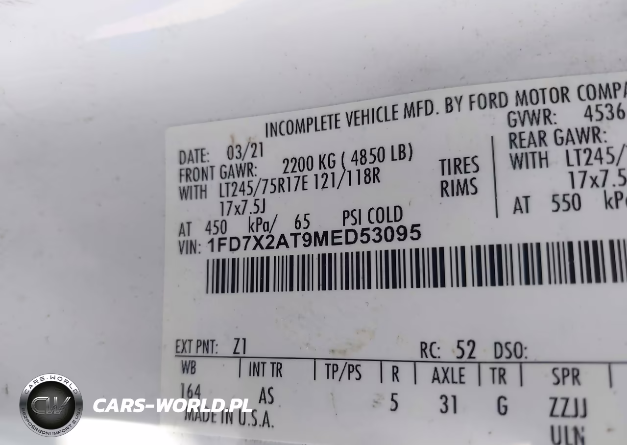2021 Ford F-250 Xl VIN:1FD7X2AT9MED53095 - 9