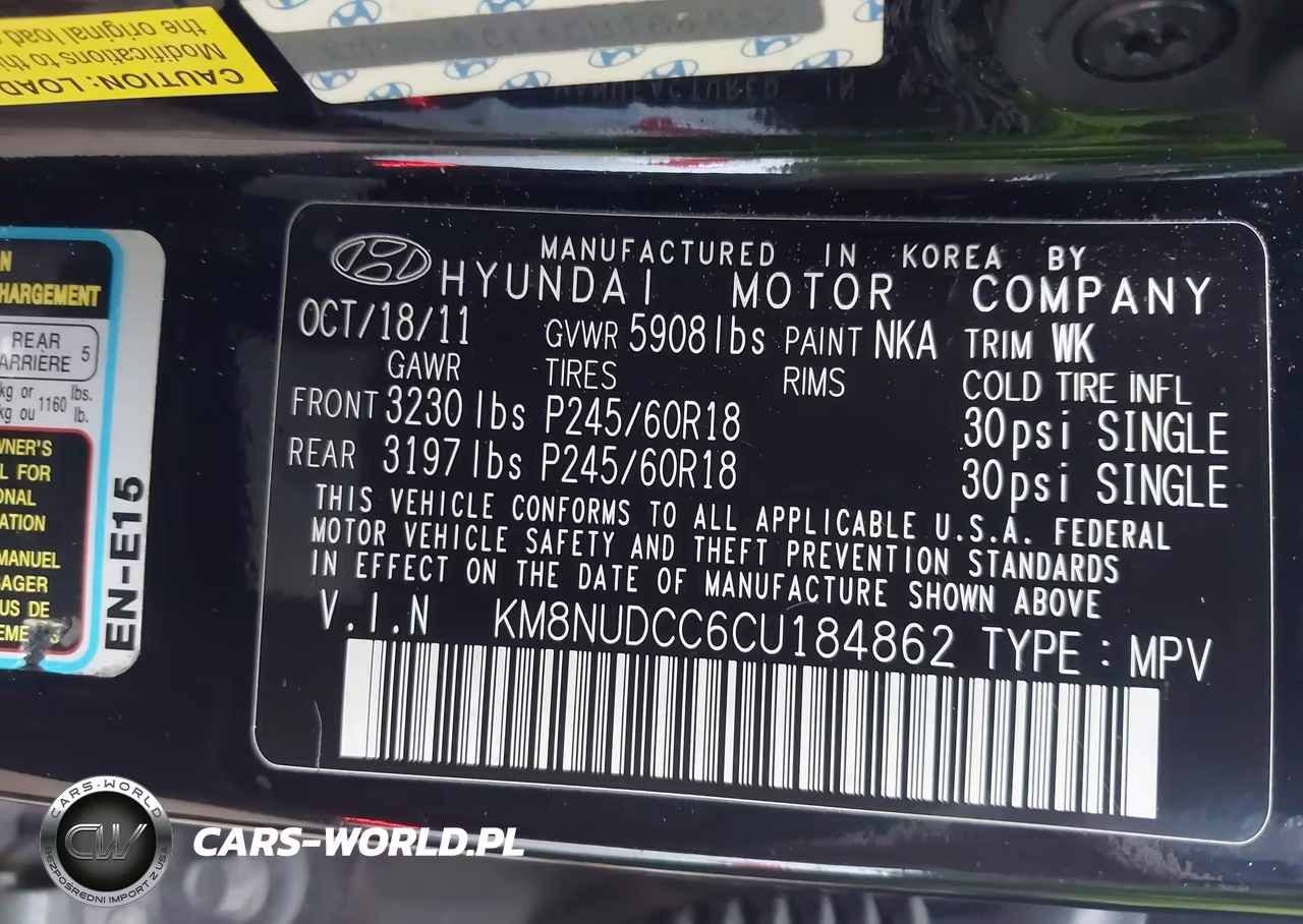 2012 Hyundai Veracruz Limited VIN:KM8NUDCC6CU184862 - 9