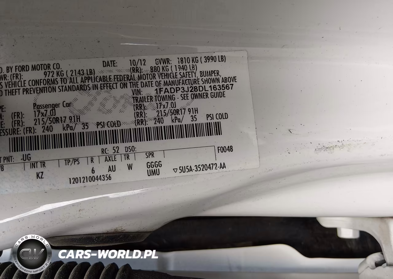 2013 Ford Focus Titanium VIN:1FADP3J28DL163567 - 9