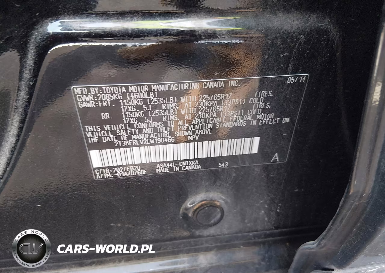 2014 Toyota Rav4 Le VIN:2T3BFREV2EW190466 - 9