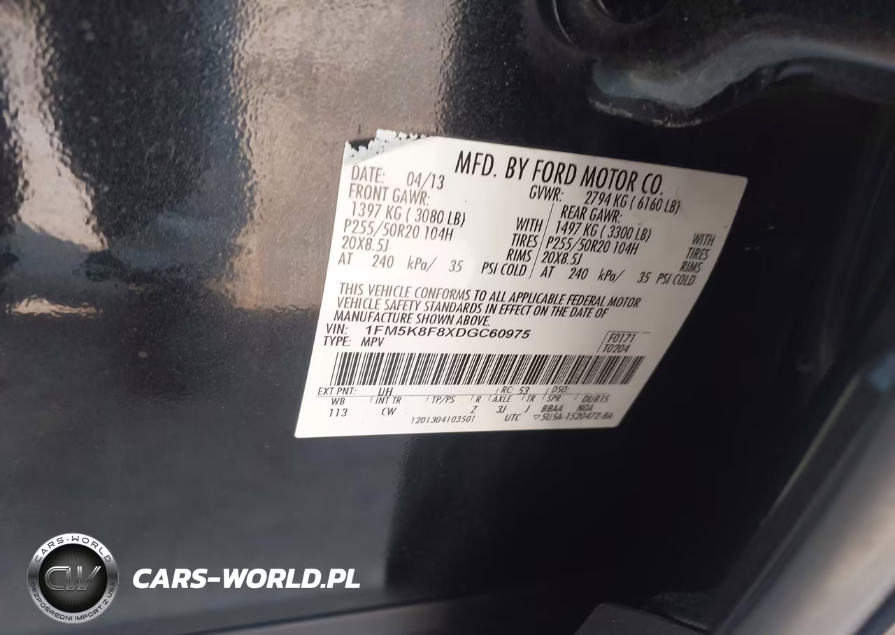 2013 Ford Explorer Limited VIN:1FM5K8F8XDGC60975 - 9